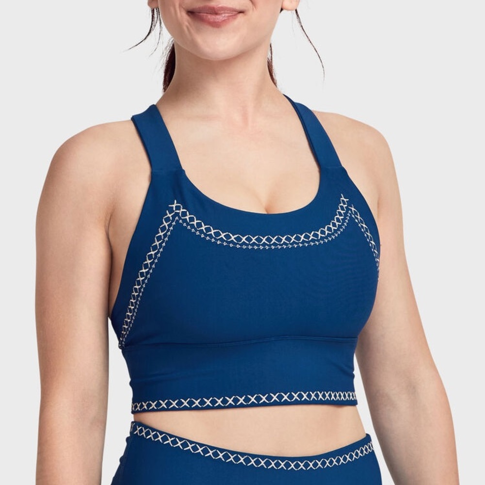 Soulcycle Contour Stitch Longline Bra